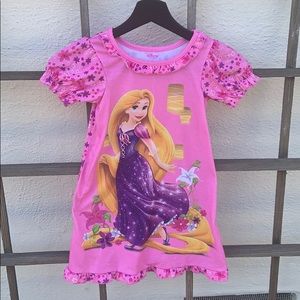 Disney Store Pink Tangled Rapunzel Nightgown Sz 4
